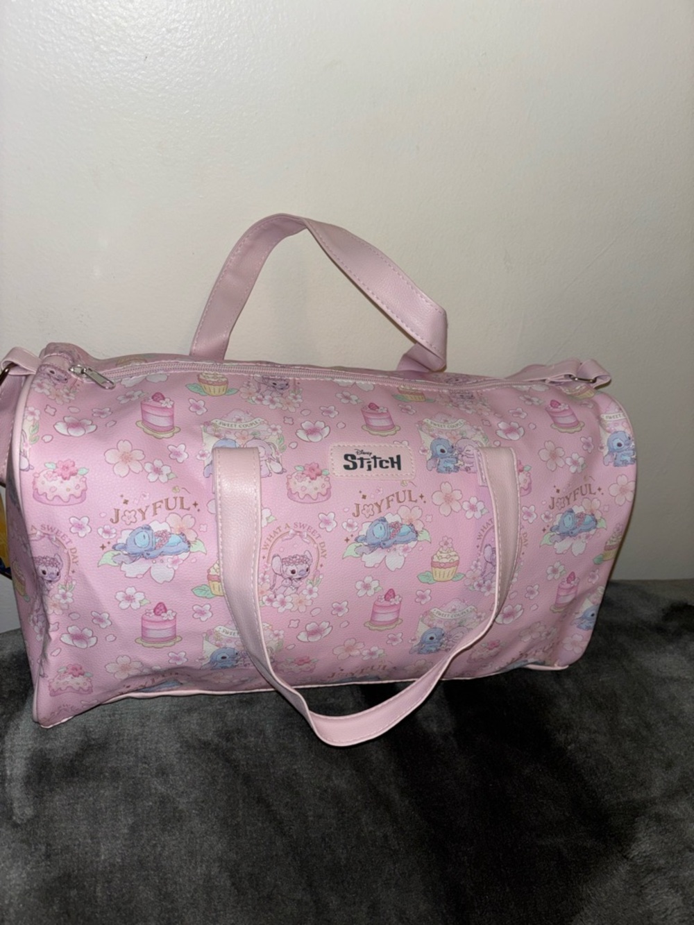 Lilo & Stitch Pink 'Joyful' Duffle Bag